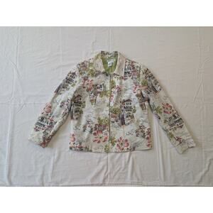 Coldwater Creek Women's Linen Blend Lined Jacket Medium